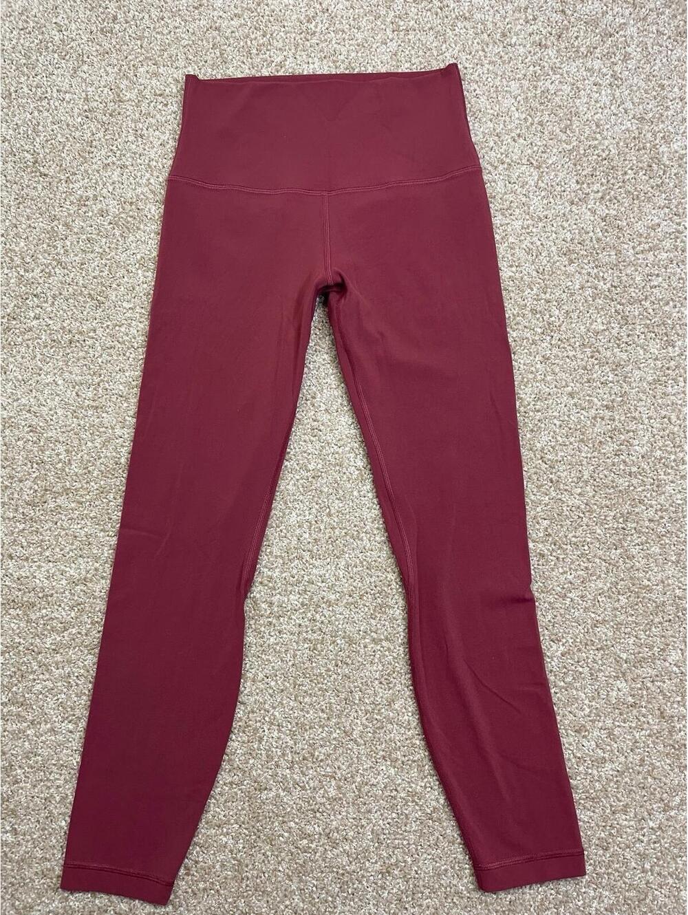 Lululemon Leggings Women Size 6 Ocher Color Cropped Comfort Stretch Yoga Casual